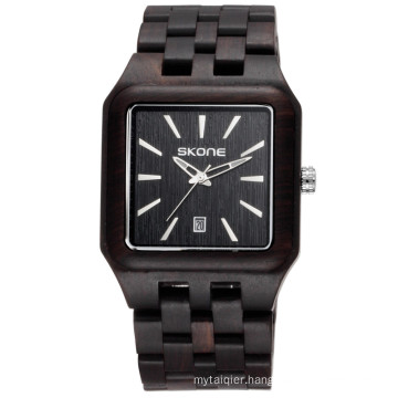 2016 new arrival skone vogue wood square case watches